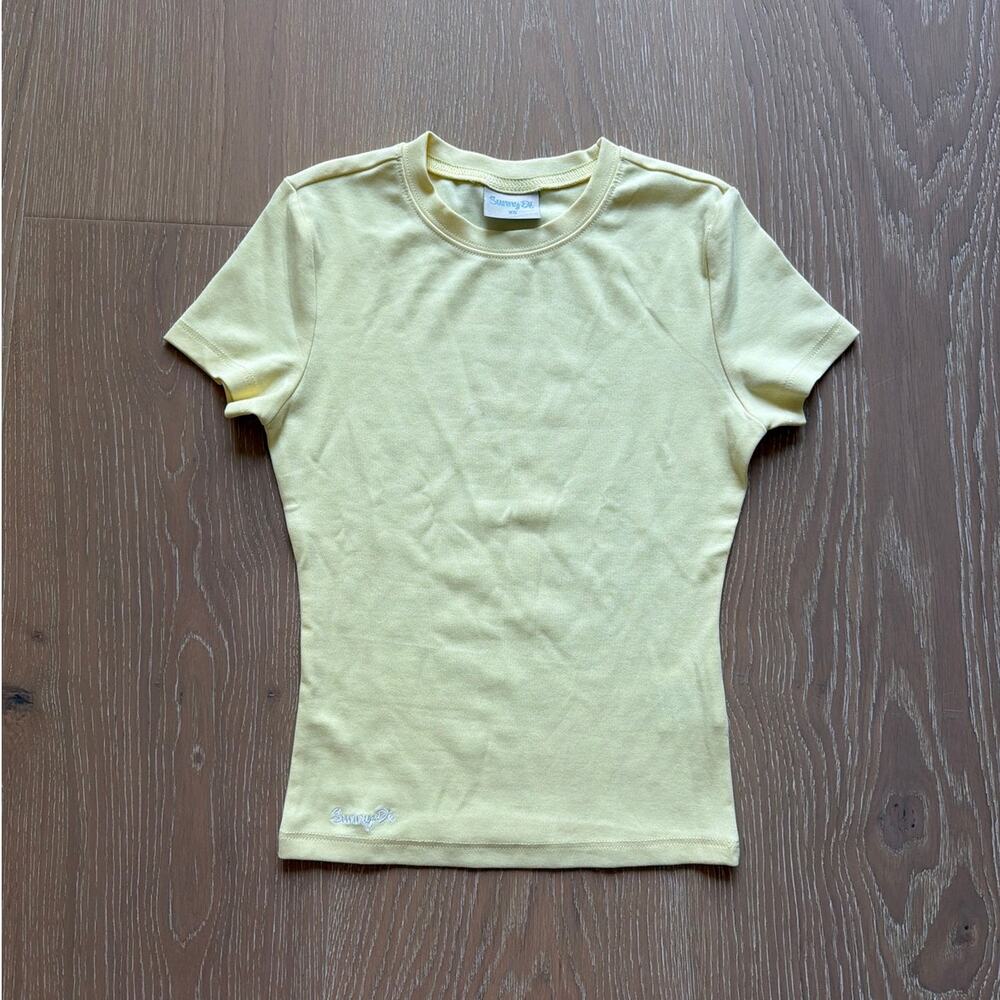Sunny De Mini Baby Tee Size XS Yellow